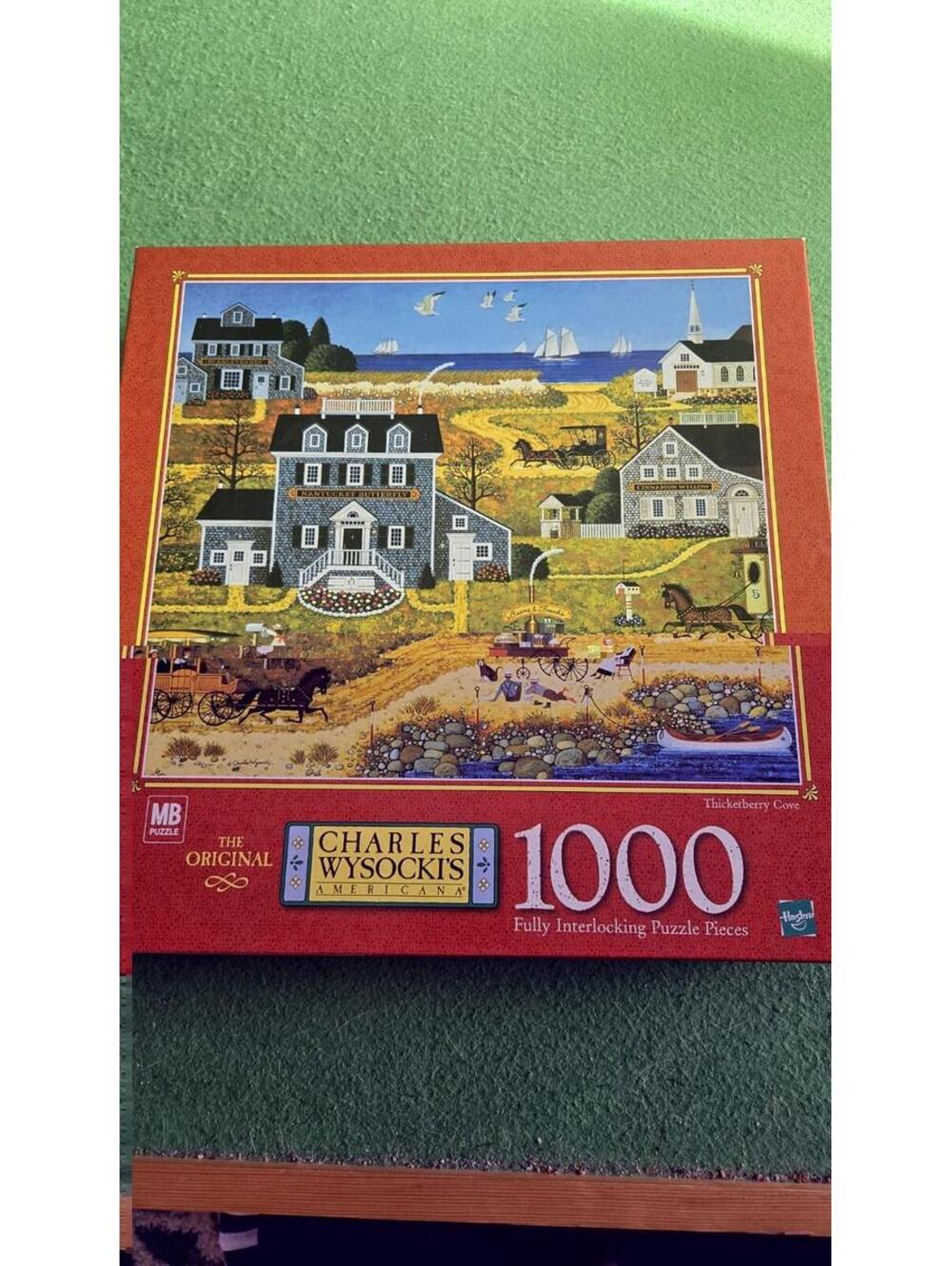 CHARLES WYSOCKI'S AMERICANA THICKETBERRY COVE 1000 PC PUZZLE Milton Bradley 1999